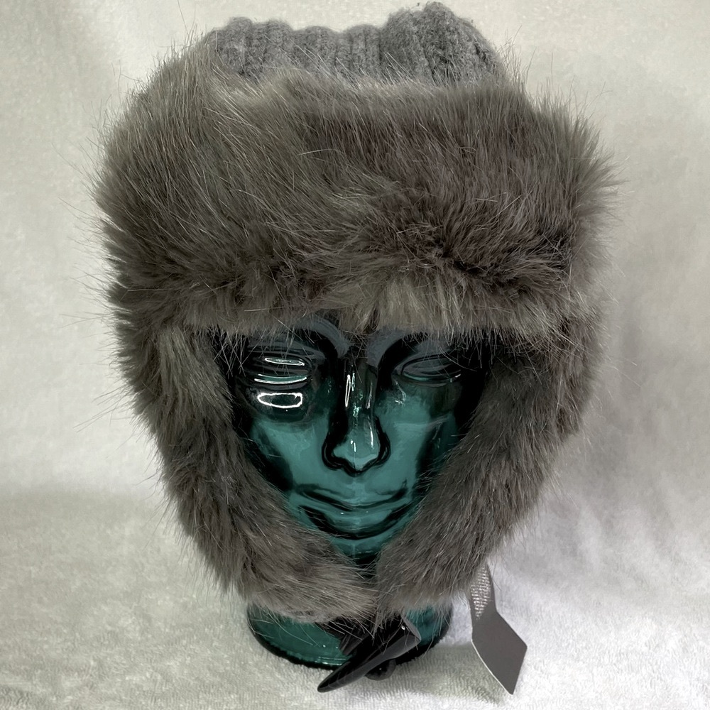Restoration Hardware faux fur Russian Ushanka hat